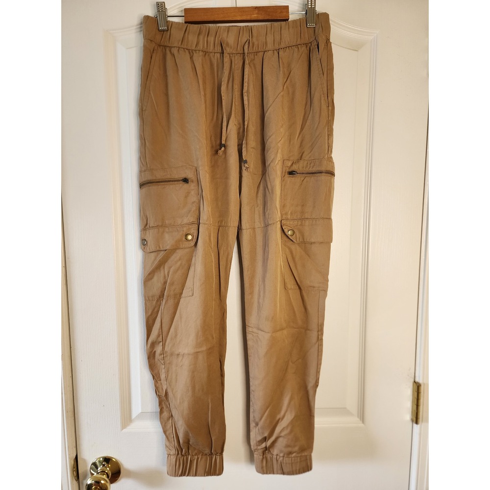 Banana Republic Soft Cargo Tencel Joggers Ice Latte Brown XS 536089-12